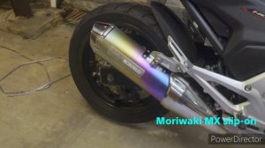 Moriwaki MX (ANO) slip-on exhaust | Honda NC750X (2018) | Sound review