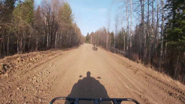 Поездка по тайге на квадроциклах CF moto 500 2a и STELS 500. смотреть онлайн