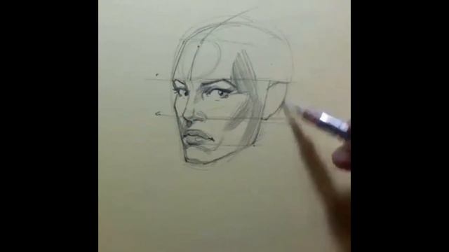 Как правильно нарисовать пропорции головы человека V1. Карандашный набросок Ферхат Едизкан смотреть онлайн