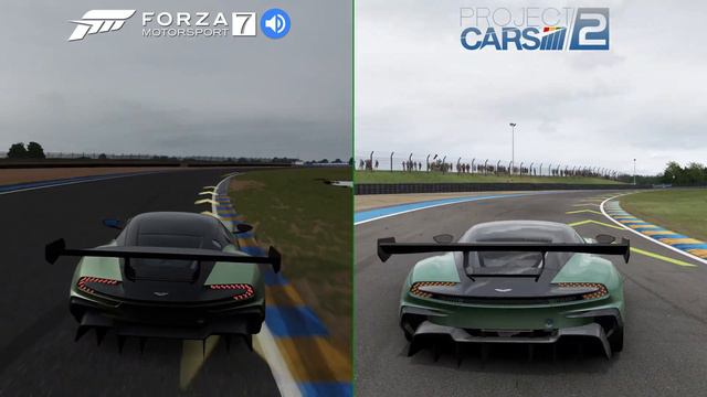 Forza Motorsport 7 vs Project Cars 2 | Graphics & Sound Comparison | Aston Martin Vulcan  [PC-4K]