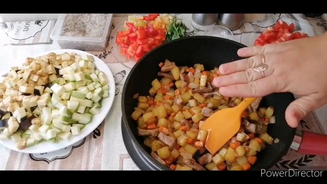 РАГУ из овощей с мясом / ПРОСТОЙ рецепт / ТУШЁНЫЕ ОВОЩИ