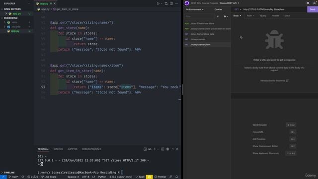 03 - Your first REST API - 009 How to get a specific store and its items смотреть онлайн