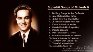 Superhit Songs Of Mukesh Ji