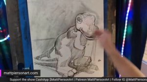 100 Days of Drawing | Day 96 | Dinosaur Week #4 | Live Stream | Matt Pierson Art