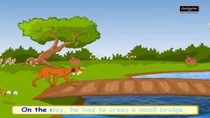 The Greedy Dog | English Nursery Story | Animated Aesop Fable with Lyrics- Classteacher Learning