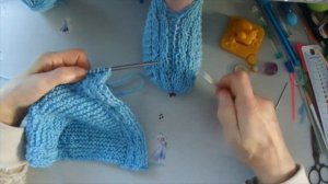 МАСТЕР КЛАСС УРОКИ ВЯЗАНИЯ СЛЕДКИ ТАПОЧКИ НА 2 СПИЦАХ БЕЗ ШВА НА ПОДОШВЕ EASY "FOUR"! | ХАНИ И АНHА