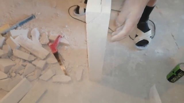 Экран под ванну из пеноблока,  своими руками.