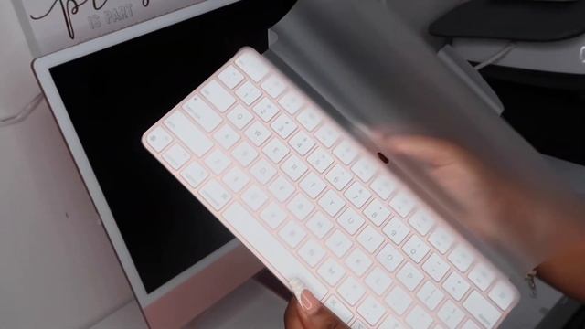 IMac M1 24" Pink 2022 Unboxing & Setup + Aesthetic Desk Tour