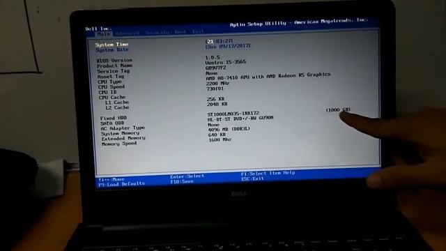 Bios Menu DELL Vostro 15 3565 AMD A8 CPU Support virtualization смотреть онлайн
