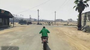 трюк в GTA V. Сальто на мотоцикле .