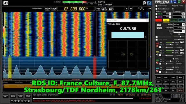 26.06.2022 05:42UTC, [Es], France Culture, Франция, 87.7МГц, 2178км