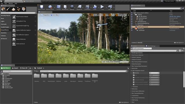 31 Добавление тумани и постэффектов в проект Unreal Engine при экспорте ландшафта из Houdini смотреть онлайн