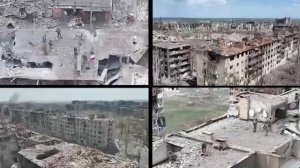 Видео водружение шести флагов ЧВК «Вагнер», а также флагов России в Бахмуте бойцами «оркестра».