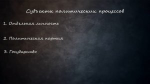 17. Политический процесс