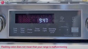 LG Range - Flashing Clock