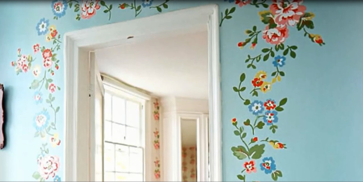 Художественная роспись на стенах в интерьере смотреть онлайн