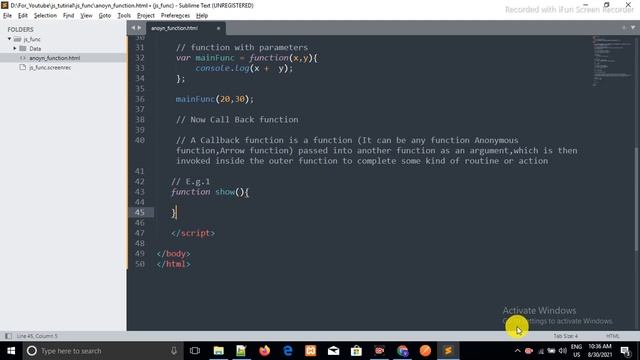 JavaScript Anonymous And  Callback Function Tutorial