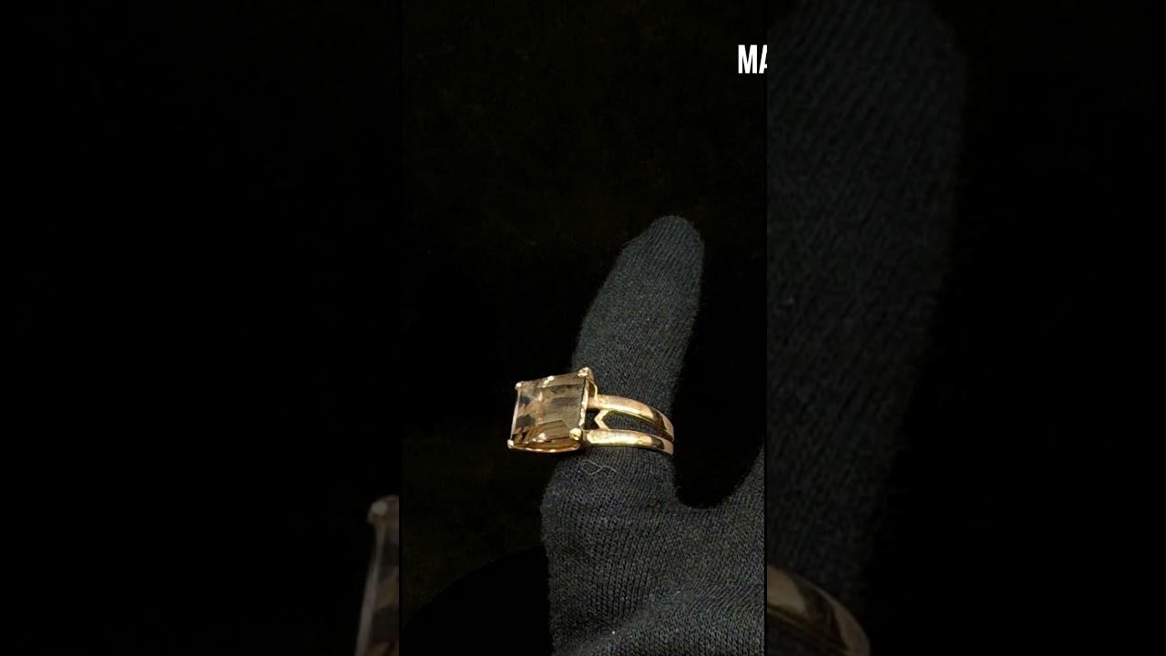 Кольцо с раухтопазом