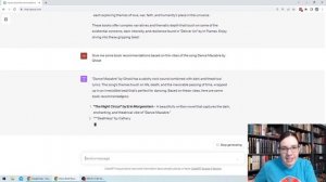 Using Chat GPT for Book Recommendations Based on My Favorite Songs