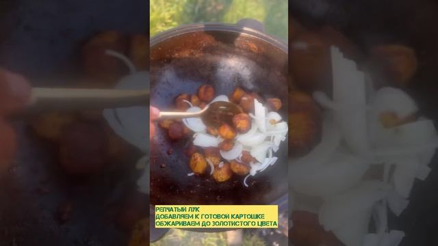 Мясо с грибами и картошкой в казане! Быстро! Вкусно! Сытно! смотреть онлайн