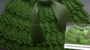Вязаная юбка крючком с рюшами Схемы
