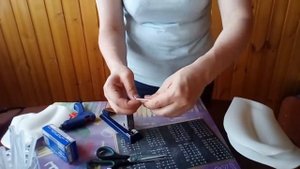 БЕСПЛАТНЫЙ МК. Георгин-светильник из изолона/ Lamp made of isolone