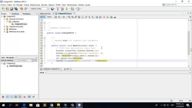 Mostar codigo ASCII de cualquier caracter Java NetBeans смотреть онлайн