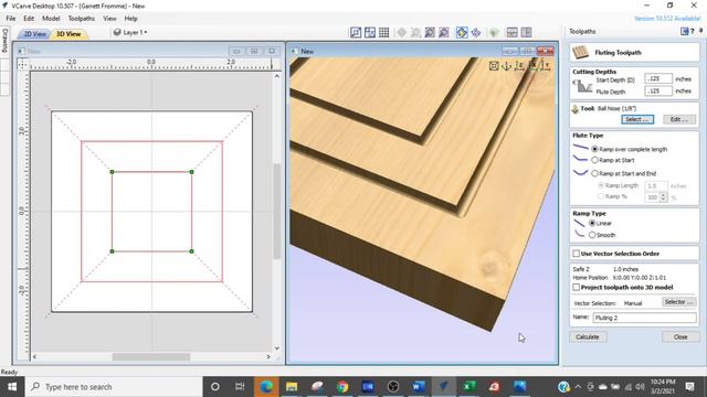 Flutes - How To Do Fluting / Flutes Toolpath, Vectric Vcarve & Aspire смотреть онлайн