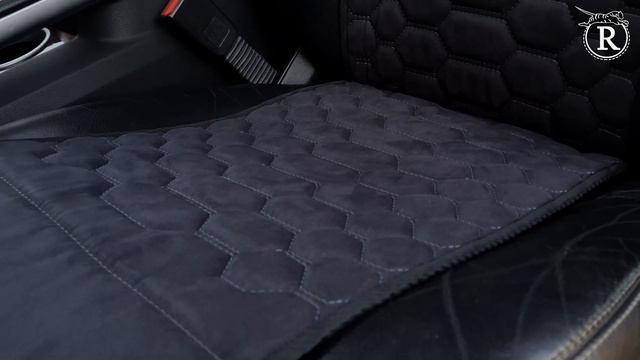 Накидки на сиденья RINNEKO. Передний комплект СТАНДАРТ, замша, черный цвет, графитовая строчка смотреть онлайн