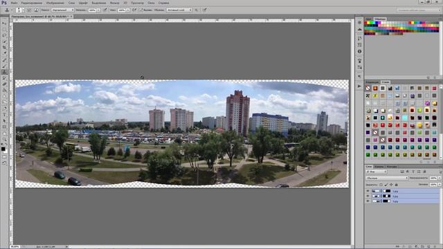 Как создать панорамное фото в фотошопе | Photoshop