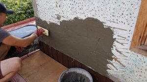 ПРОСТАЯ ДЕКОРАТИВНАЯ ШТУКАТУРКА (ШУБА) ИЗ ПЛИТОЧНОГО КЛЕЯ. Simple decorative plaster - own hands.