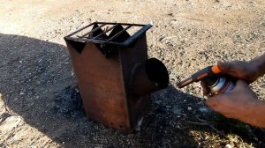 Туристическая пиролизная печь щепочница своими руками из доступных материалов