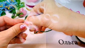 Хризантема из бисера "Ажур". Резной красивый лист из бисера для хризантемы, анемона,пиона. Ольга М.