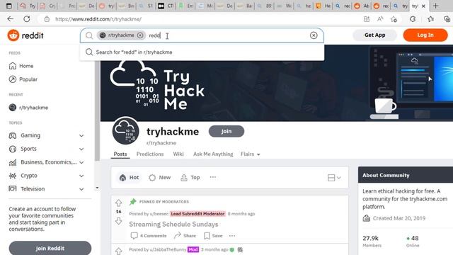 Some hidden flag inside Tryhackme social account. reddit. CTF- Vol.1 смотреть онлайн