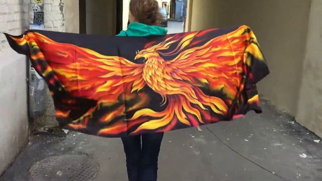 Птица Феникс. Расписываем на шелке. смотреть онлайн
