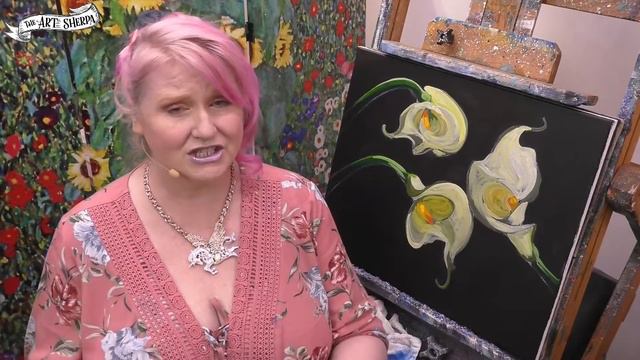 Easy acrylic tutorial | Modern Calla Lilies | Step by Step  | TheArtSherpa