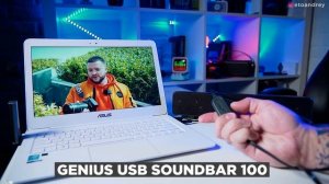 Бюджетная колонка Genius USB SoundBar 100 ? ОБЗОР колонки. Саундбар. Акустика для ПК