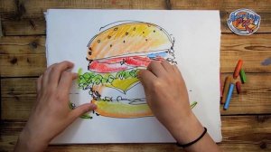 Любовь к Бургеру | I Love Burgers | Как нарисовать Гамбургер