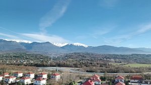 Адлер, вид с 12 этажа нашего дома в ЖК "Летняя Резиденция" в микрорайоне Весёлое. Скоро новый год!