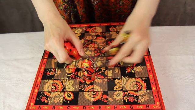 Шахматы - Хохломская матрёшка / www.artshop-rus.com смотреть онлайн