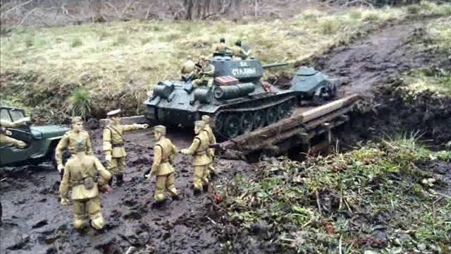 Roads of war (1/16 RC Tanks and 1/18 soldiers) смотреть онлайн