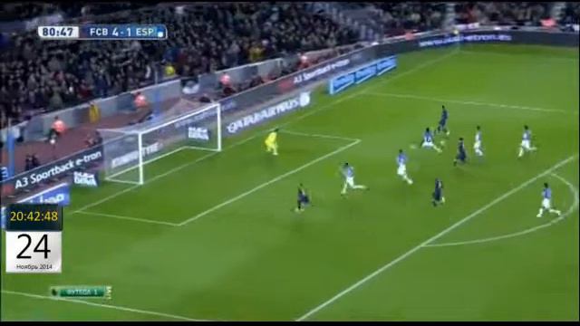Чемпионат Испании 2014 15 Барселона 5 1 Эспаньол Месси