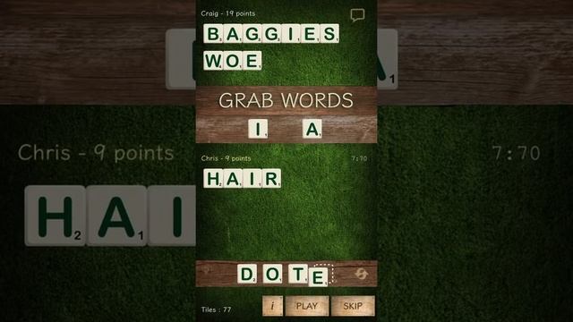 Grabble Words! Word game for iPhone/iPad