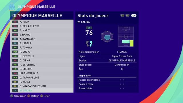 [PES 2021] OLYMPIQUE MARSEILLE winter 2022 players update смотреть онлайн