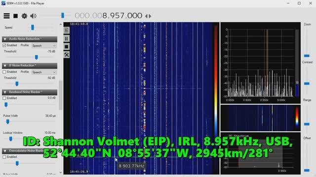 27.08.2022 18:43UTC, [air, sw], Shannon Volmet, Шаннон, Ирландия, 8957кГц.