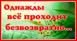 "Однажды всё проходит безвозвратно... " Душевный стих И.Самариной и красивая мелодия С. Чекалина