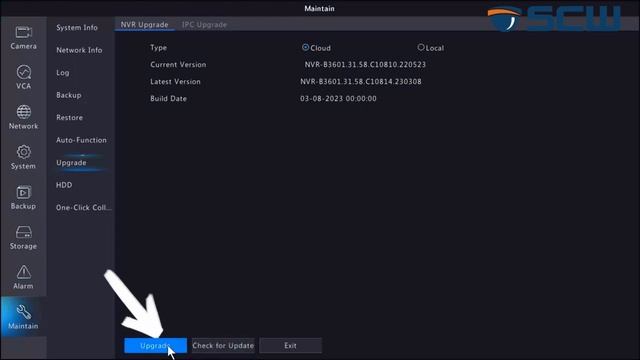 NVR Firmware update from Local Monitor ( HDMI/VGA ) смотреть онлайн