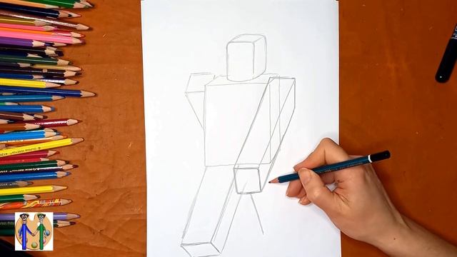 КАК НАРИСОВАТЬ НУБА ИЗ РОБЛОКС. Онлайн-школа рисования "Малевашки" смотреть онлайн
