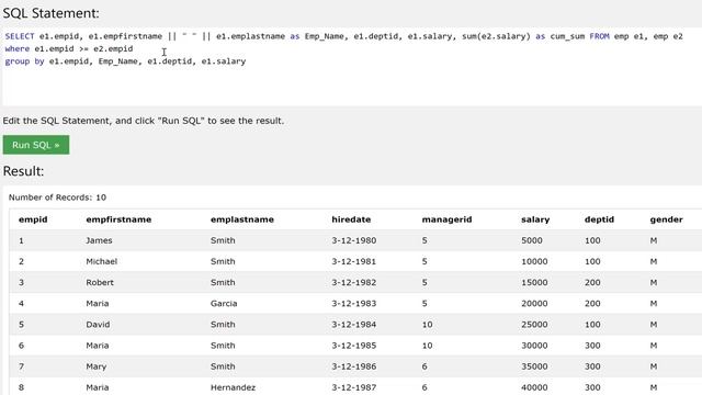4. Cumulative Sum or running total - SQL Query смотреть онлайн