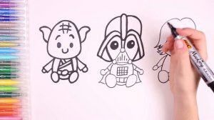 Colorea Dibujos de Star Wars en Kawaii ?? Videos para niños.